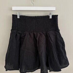 J. CREW Linen Mini Skirt - Black, Lined, XL